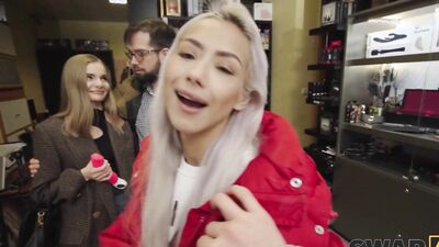 SWAP4K. Veronica Leal seduced a young bisexual chick and her boyfriend was cuckolding