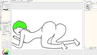 Making Of - point of view Shy Green Haired Skank Loves Cock More Than Anything (Speed Paint)