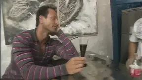 Girl's tight pussy gets railed hard by huge cocks