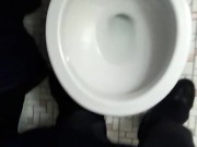 Happily Pissing In My Toilet For You To Watch And Enjoy