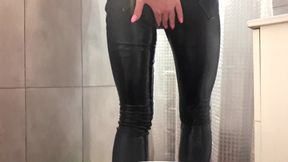 Desperate Pee in My Jeans and Pink High Heels