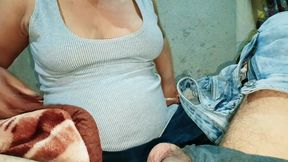 Indian Bhabhi Hard Non Stop Blowjob and Handjob Her Dewar Big Cock Cumshot