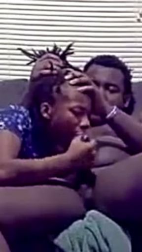 Sexy ebony let fuck her face and cum in throat