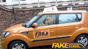 Fake School: Hottest Australian babe receives fingered and fucked by her lesbian driving instructor