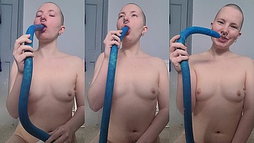 Training my deepthroating tolerance with the and getting very drooly.CN: occasional loud gagging noises