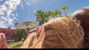 Pastel and I in the Pool at Portlock