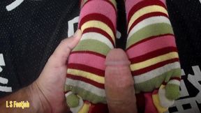 Amateur Girlfriend in Hot Sockjob POV