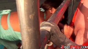 Two Construction Workers Share Hot Latina With Valery Summers