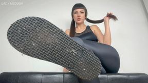 Dirty & disgusting flip flops licking humiliation JOI