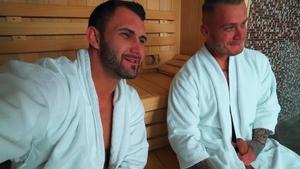Reality Dudes: Athletic Tony bareback handjob in public