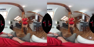 StockingsVR - Man Hungry big boobs big ass blonde milf striptease