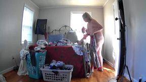 Caught My Hot Momma Doing Laundry!