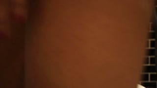 Latina rides Big Black Dildo and cums multiple times While Parents in Next room(Female Orgasm)