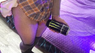 Femboy screws a monster can