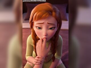 Anna from Frozen Twin Braids and Haunch Highs CG Disney Sex Animation