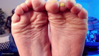 Wake Up With A Neon Toes Footjob