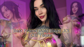 Best Friend Gold Bikini JOI After Pool Tease - Consume your Cum for My Huge Tits Reveal!