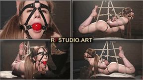 Eva Barbie - Harness BallGag and Tight Suspension Hogtie (FULL HD MP4)