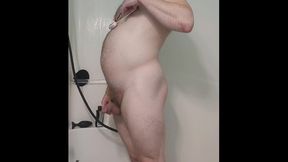 Monstrous Douche Hosepipe Tummy Inflation and Plugging