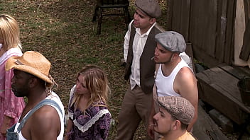 Amber Rayne, Hannah West And Kaci Star In Outdooor Gangbang