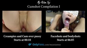 Hot Asian girl cumshot compilation