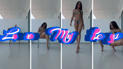 Love My Legs- Ebony Femdom Goddess Rosie Reed Long Leg Worship In High Heels And A Bikini