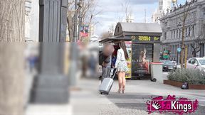 nuria millan acts like a lost tourist to pick up random guys at madrid!