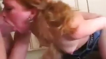 Redhead slut hatefucked in her mouth
