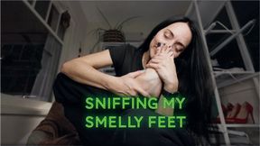 Sniffing My Smelly Feet Candid -Watch Stella Slip Into Scentspace from Huffing her Own Stinky Feet - HD MP4