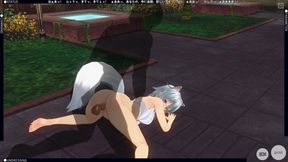 3D Hentai Fucked Neko Girl in the Garden