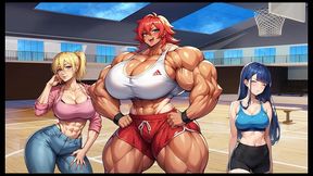 futanari muscle growth world [ femboy hentai game ] ep.5 futa giant cock sucking in gloryhole !