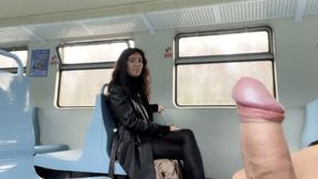 Katty West - Stranger Helped Me Cum On Public Train And Walks Around Carriages With Cum On Face - Cumwalk