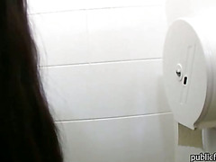 Amateur Czech girl Kristyna fucked in a toilet for some money