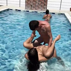 My husband cheats on me with my stepsister and they fuck in the pool when I&#039;m distracted