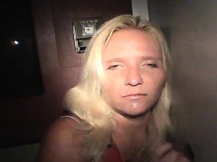 Insatiable divorced lady Melissa stuffs her mouth with mystery poles