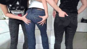 3 sexy ass in jeans AM b
