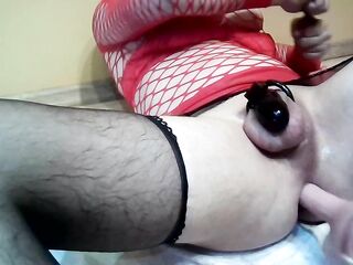 Sissy use screw machine from 0 to 100