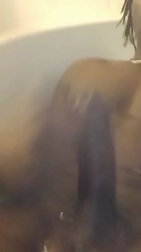 Nata4sex laying in the bath stroking my dick