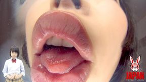 Face-Lick Idol POV - Yua NANAMI smears her tongue against the lens, thick spit trailing as she pins you in place with her eyes