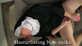 Masturbating Nun Sucks Dick