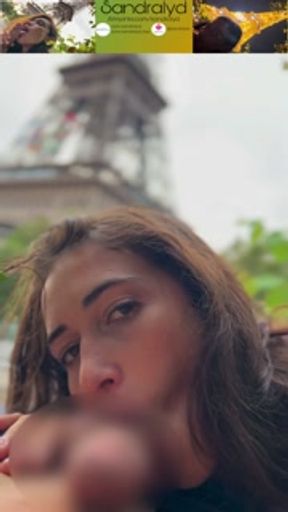 Balls sucking on Eiffel Tower