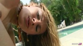 BBC Fucks Hot Blonde Tranny Anally in an Interracial Outdoor Encounter