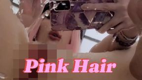 Pink Haired Alt Babe Mirror Squirt