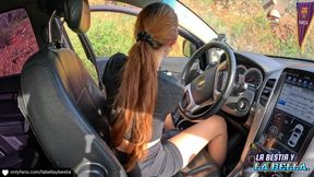 18-year-old Woman;driving Her Car While Her Vagina Vibrates We End up Fucking Anal in Public Hot!!!