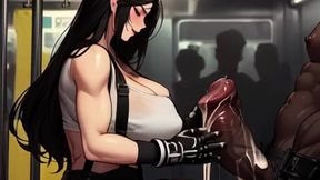 Tifa Gives Strangers Sneaky Handjobs On The Midgar Train