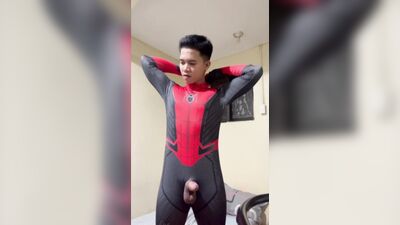 Jush Lee- Your Horny Inked Hunk Spidey Jerking Off