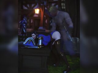 Futanari Alliance Human Captain Ashtinn sucks/ screwed by Defias Rogue for Info (dressed)