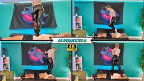 As Requested Trampling II - Goddess Rapture Gives Her Slave the Hard Boot Trampling & Stomping Session He's Been Asking For - Her Boots Crush Him Before She Tramples Him In Her Boot Socks - 4K (WMV)