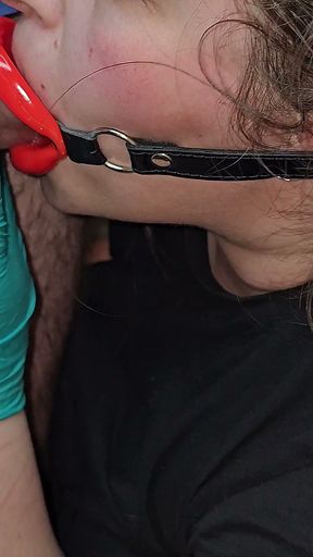the penis pump pumped up my cock so much that it swelled and she sucked it with her big mouth   Clip 1