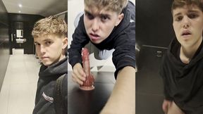 twink te chupa la polla en el bano pubico